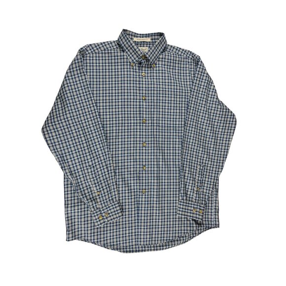 L.L. Bean Wrinkle Resistant Plaid Long Sleeve Button-down Shirt Size Medium - Picture 2 of 11